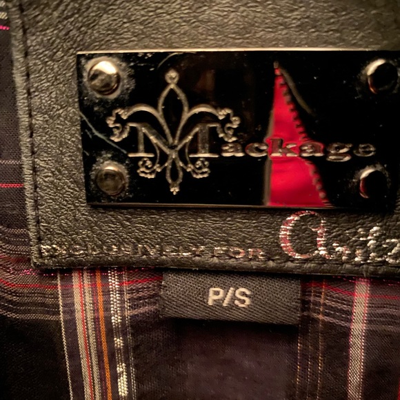 MACKAGE FOR ARITZIA LEATHER BOMBER JACKET WITH HOOD BIKER SOFT LAMBSKIN SMALL S - Picture 4 of 9